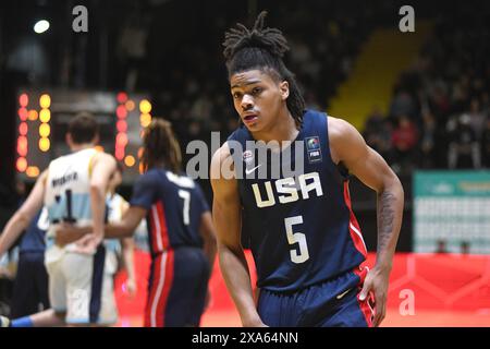 Darius Acuff Jr. (USA). FIBA Basketball Americup U18 - Buenos Aires 2024 Stockfoto