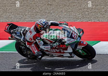 Juni 2024; Autodromo Internazionale del Mugello, Scarperia e San Piero, Florenz, Italien; italienischer MotoGP-Testtag 2024; Johann Zarco auf seinem LCR Honda Motorrad Stockfoto