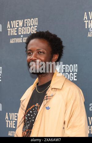 London, 4. Juni 2024, Omari Douglas, Red Carpet Arrangements for A View from the Bridge, Theatre Royal Haymarket, Lou Morris Photography/Alamy Live News Stockfoto