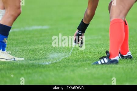 Karlovac, Kroatien. Juni 2024. Qualifikation für die Fußball-Europameisterschaft der Frauen 2025, Liga B, Gruppe 4, Kroatien - Kosovo, im Stadion Branko Cavlovic-Cavlek in Karlovac, Kroatien, am 04. Juni 2024. Foto: Sanjin Strukic/PIXSELL Credit: Pixsell/Alamy Live News Stockfoto