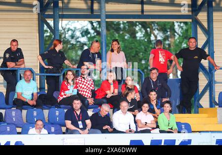 Karlovac, Kroatien. Juni 2024. Qualifikation für die Fußball-Europameisterschaft der Frauen 2025, Liga B, Gruppe 4, Kroatien - Kosovo, im Stadion Branko Cavlovic-Cavlek in Karlovac, Kroatien, am 04. Juni 2024. Foto: Sanjin Strukic/PIXSELL Credit: Pixsell/Alamy Live News Stockfoto