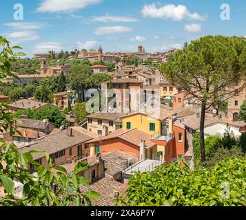 Perugia - der Blick nach Norden - Westen Teil der Altstadt. Stockfoto