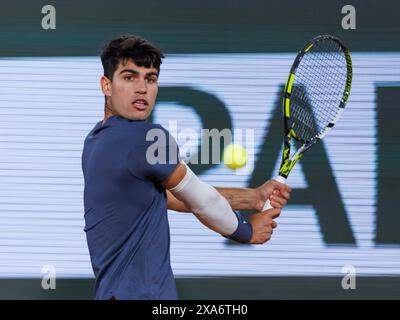 Paris, Frankreich. Juni 2024. Roland Garros, 4. Juni 2024: Carlos Alcaraz (ESP) bei den French Open 2024. Alamy Live News/Corleve Credit: Corleve/Alamy Live News Stockfoto