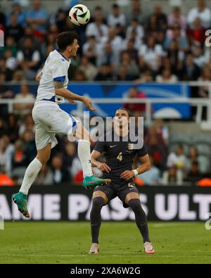 Während des internationalen Freundschaftsspiels zwischen England und Bosnien und Herzegowina im St. James' Park, Newcastle am Montag, den 3. Juni 2024. (Foto: Mark Fletcher | MI News) Credit: MI News & Sport /Alamy Live News Stockfoto