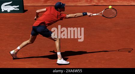 Paris, Frankreich. Juni 2024. Roland Garros, 4. Juni 2024: Jannik Sinner (ITA) bei den French Open 2024. Alamy Live News/Corleve Credit: Corleve/Alamy Live News Stockfoto