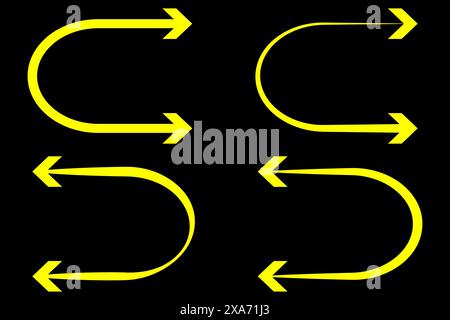 Pfeil auf beide Seiten, Richtungszeichen, Pfeilsymbol auf der rechten und linken Seite. Stock Vektor
