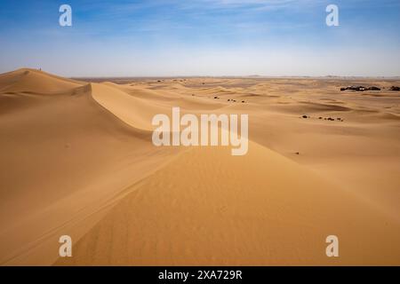 Afrika, Marokko, Zagora, Sahara, Erg Lehoudi, Sanddünen Stockfoto