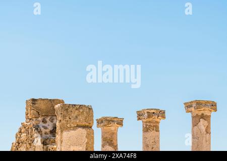 Archäologische Stätte, Paphos Mosaike, Paphos, Paphos Bezirk, Republik Zypern Stockfoto