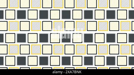 Moderne Quadrate und Raster nahtlose Muster Stock Vektor