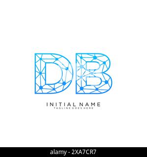 Designvorlage für DB TECH Logo-Symbol Stock Vektor