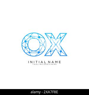 Designvorlage für OX TECH Logo-Symbol Stock Vektor