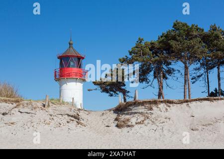 Leuchtturm Gellen, Hiddensee, Nationalpark Vorpommern, Mecklenburg-Vorpommern, Deutschland Stockfoto