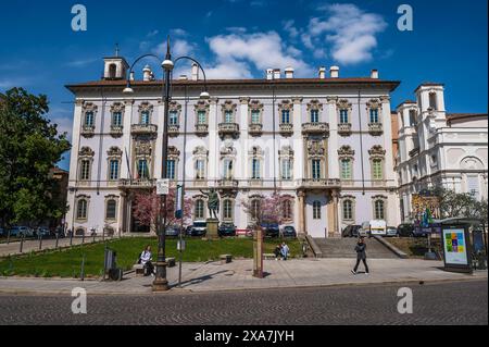 Palazzo Mezzabarba, Stadt Pavia am Fluss Tessin, Provinz Pavia, Lombardei, Italien, Europa Stockfoto