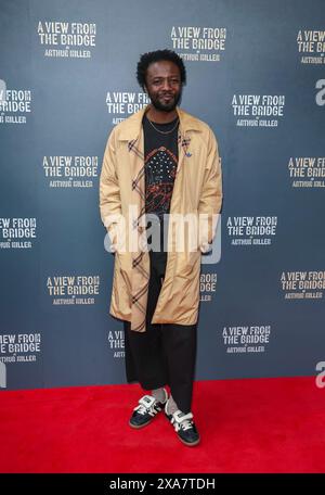 London, Großbritannien. Juni 2024. Omari Douglas besucht den Presseabend für „A View from the Bridge“ im Theatre Royal Haymarket in London. (Foto: Brett Cove/SOPA Images/SIPA USA) Credit: SIPA USA/Alamy Live News Stockfoto