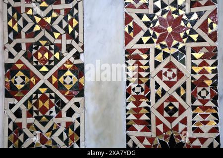 Mosaikboden in der Kathedrale von Monreale in Sizilien Italien Stockfoto