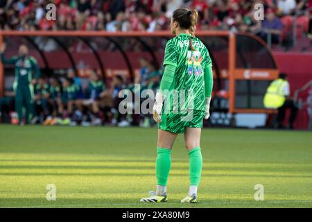 Toronto, Ontario, Kanada. Juni 2024. Sabrina D’Angelo #18 aus Kanada in Aktion während eines internationalen Freundschaftsspiels am 4. Juni 2024 im BMO Field in Toronto, Ontario, Kanada. Das Spiel endete mit 1:1. Quelle: ZUMA Press, Inc./Alamy Live News Stockfoto