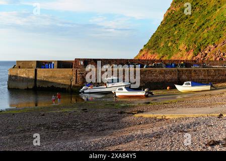 Fischerdorf Pennan an der schottischen Nordküste, Filmset des Films LOKAL HELD mit Burt Lancaster aus dem Jahr 1983, Schottland, Großbritannien, Europa, Klein Stockfoto