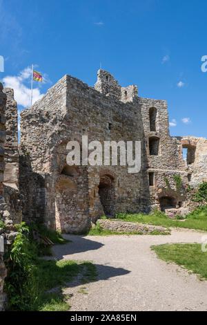 Die Ruine von Schloss Staufen im Breisgau, Weinbaugebiet, Markgraeflerland, Schwarzwald, Baden-Württemberg, Deutschland Stockfoto