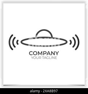 UFO-Radar-Logo-Designvorlage Stock Vektor