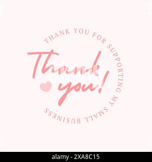 Danke rosa Karte romantische Glückwünsche elegante Nachricht Vintage Design Vorlage Vektor Illustration. Thanksgiving Gratulation Gruß dekorative le Stock Vektor