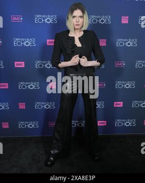 Skye Aurelia bei The ORPHAN BLACK: ECHOES Screening in der West Hollywood EDITION in West Hollywood, CA am Dienstag, 4. Juni 2024. (Foto: Sthanlee B. Mirador/SIPA USA) Stockfoto