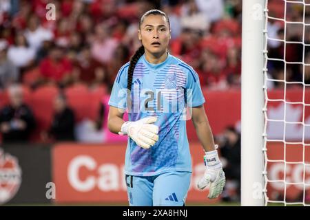 Toronto, Kanada. Juni 2024. Esthefanny Barreras #21 von Mexiko in Aktion während eines internationalen Freundschaftsspiels im BMO Field. Das Spiel endete mit 1:1. Quelle: SOPA Images Limited/Alamy Live News Stockfoto