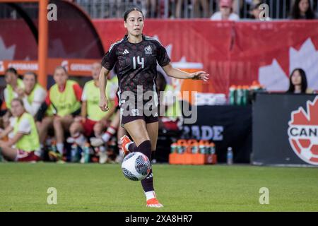 Toronto, Kanada. Juni 2024. Greta Espinoza #14 von Mexiko in Aktion während eines internationalen Freundschaftsspiels auf dem BMO Field. Das Spiel endete mit 1:1. Quelle: SOPA Images Limited/Alamy Live News Stockfoto