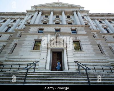 Das britische ministerium für Wirtschaft und Finanzen, im Zentrum Londons Stockfoto