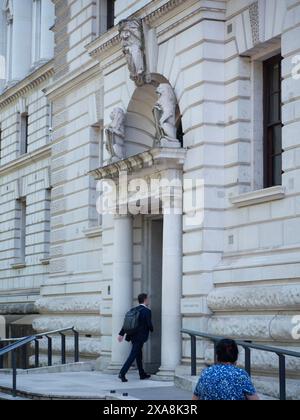 Das britische ministerium für Wirtschaft und Finanzen, im Zentrum Londons Stockfoto