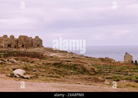 Zinnmine Der Höheren Levante, Pendeen, Penzance, Cornwall, England, GROSSBRITANNIEN, 2024 Stockfoto