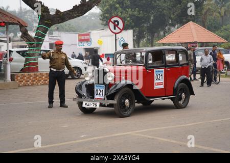 1932 Singer Nine Car mit 9 ps und 4-Zylinder-Motor. Indien RJI 75. Stockfoto