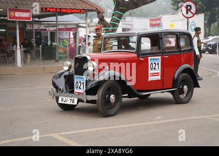 1932 Singer Nine Car mit 9 ps und 4-Zylinder-Motor. Indien RJI 75. Stockfoto