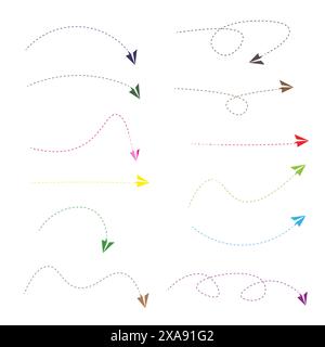 Satz gestrichelte Linien Stock Vektor