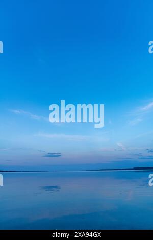 Sonnenuntergang über der Ostsee, Halbinsel Holnis am Flensburger Fjord, Glücksburg, Schleswig-Holstein, Norddeutschland Stockfoto