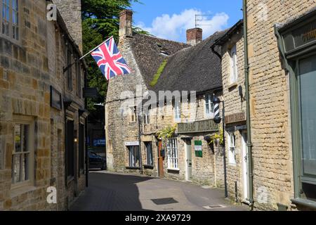 Stow on the Wold, England - 19. Mai 2024: Blick auf das Dorf Stow on the Wold on England Stockfoto