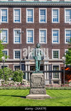 Edward Grieg Statue in Bergen, Norwegen Stockfoto
