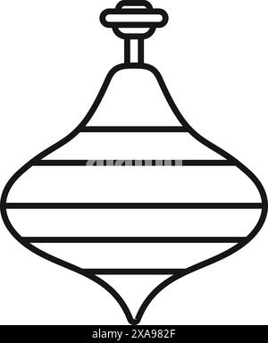 Nostalgie und Kindheitserinnerungen mit einer einfachen Illustration eines drehenden Tops wecken Stock Vektor