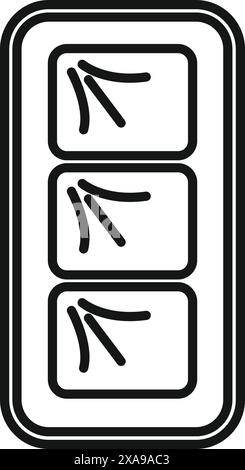 Stromversorgung Ihrer Geräte über ein Verlängerungskabel mit mehreren Steckdosen Stock Vektor