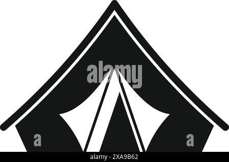 Einfache, auffällige Ikone für Camping und Outdoor Stock Vektor