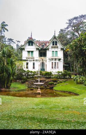 Haus von Ipiranga, altes historisches Gebäude in Petropolis, Rio de Janeiro, Brasilien. Mai 2024. Stockfoto