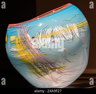 Biltmore Estate, Ashvellie, North Carolina, USA - die Chihuly-Ausstellung ist eines der Höhepunkte des Biltmore Estate in diesem Jahr. Einzigartige Kreationen. Stockfoto