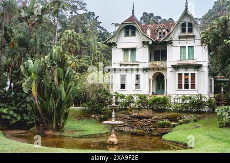 Haus von Ipiranga, altes historisches Gebäude in Petropolis, Rio de Janeiro, Brasilien. Mai 2024. Stockfoto