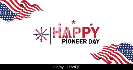 Heben Sie die Feierlichkeiten zum Pioneer Day mit atemberaubendem Design auf Stock Vektor