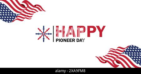 Happy Pioneer Day Atemberaubendes Design Stock Vektor