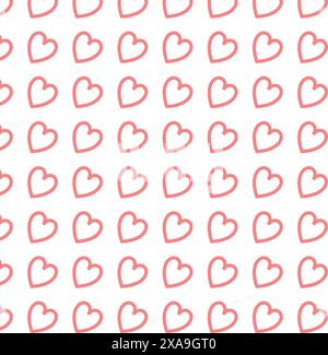 Nahtloses Muster In Pink Hearts Stock Vektor