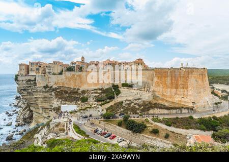 Die Festung St. paul mit Blick auf das Meer in saint-jean, frankreich Stockfoto