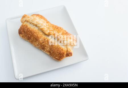 Apple Pie. Doppelte Kruste Apfelkuchen mit Zimt mit Mürbeteig gemacht. Stockfoto