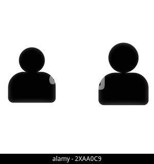 Schaltfläche Benutzersymbol, Schaltfläche Profil Stock Vektor