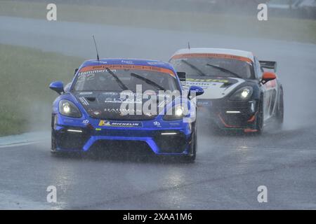 Ethan Hammerton, Team Omologato mit Graves Motorsport, Porsche 718 Cayman GT4 RS Clubsport, Porsche Sprint Challenge Great Britain 2024, ein einziges märz Stockfoto