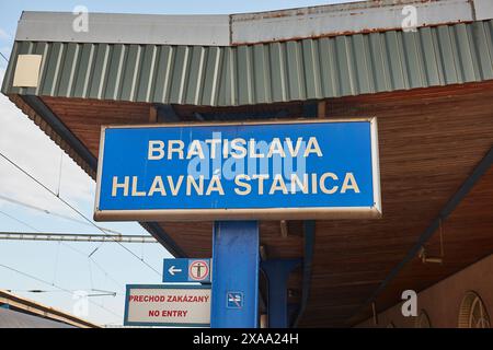 Hauptbahnhof von Bratislava Stockfoto